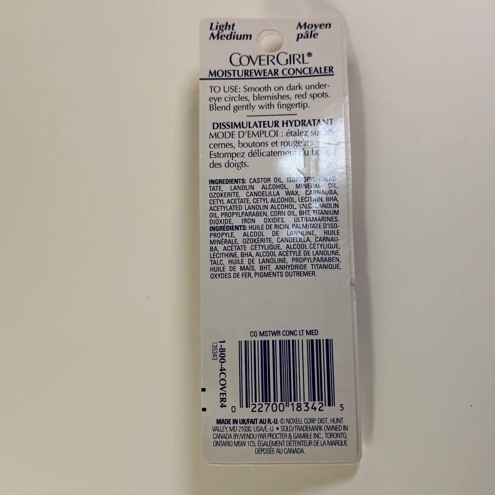 CoverGirl MoistureWear Moisturizing Concealer 740 Light Medium 4g .14 oz Stick